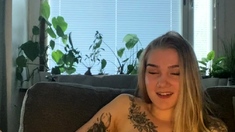 Hot Blonde College Slut Masturbates On Webcam